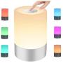 Slicoo Touch Sensor Table Lamp Color Changing RGB Bedside Lamp,Night Light for Bedrooms, Living Rooms and Office,Indoor and Outdoor use
