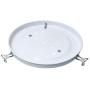 LITFAD 2 Lights Shell Shade Flush Mount Ceiling Lights Stain Glass Tiffany Ceiling Lamp Farmhouse Style Mosaic Pendant Light in Off-White Hotel Cafe Living Room