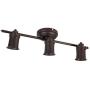 ALEDECO 3 Bulb Wall or Ceiling Mount Track Light Fixture Kitchen and Dining Room - Oil Rubbed Bronze