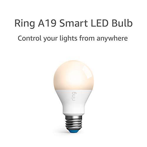 Ring A19 Smart LED Bulb, White (Ring Bridge required)