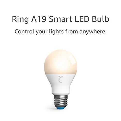 Ring A19 Smart LED Bulb, White (Ring Bridge required)