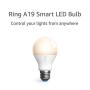 Ring A19 Smart LED Bulb, White (Ring Bridge required)
