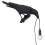Shirt Luv Birds Lamp Crow Resin Lamp Birds Table Lamps Bedroom Resin Crow Desk Lamp Bedside Light Wall Sconce Modern Table Lamps for Living Room Bedroom Decoration (Left Black Wall Lamp)