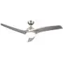 CO-Z 52’’ Modern Ceiling Fan with Lights and Remote, Contemporary Ceiling Fans Brushed Nickel Memory, Indoor LED Ceiling fan for Kitchen Bedroom Living Room, 3 Reversible ABS Blades in Brushed Nickel