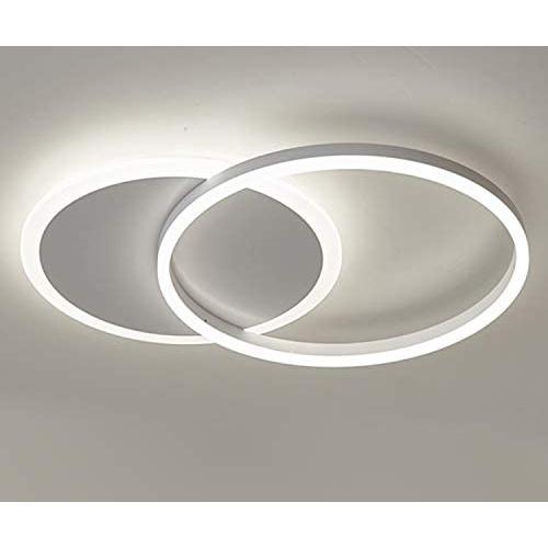 Ganeed LED Ceiling Light,Modern Flush Mount Chandelier,37W Round Light Fixture 6500K Cool White Ceiling Lighting for Living Room, Hallway, Bedroom, Foyer