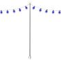 YEYI 2PC Light Pole Outdoor String Lights, 10FT Rust Proof Bracket, Suitable for Courtyard Garden Residence Cafe Wedding Decoration LED or Solar Light Bulb 304 Stainless Steel(Trigeminal)