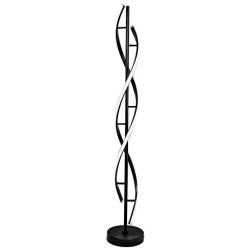 LCiWZ Modern Spiral Floor lamp 53 in 35W Night Light Dimming Standing Lamp,Corner Floor Lamp with Remote Control,Eye-Caring Reading Light Very Suitable for Living Room,Bedroom, Office,Study - Black