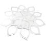 LED Ceiling Light Chandelier Flower Metal Acrylic Ceiling Lamp Fixture for Dining Room Bedroom Cafe Bar Corridor Hallway Entryway Passway Decoration (Not Dimmable - White)