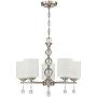 Doraimi Lighting Classic Industrial 5 Light Contemporary K9 Crystal Chandeliers Brushed Nickel Modern Light for Dining Room Living Room Corridor