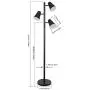 Tree Led Floor Lamp for Mid Century, Modern, Contemporary and Industrial Decor, Bright Reading,3 Way Standing Floor Lamp with 3 Adjustable Metal Shades for Living Room & Bedroom, Black