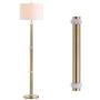 JONATHAN Y JYL1088A Gregory 60.5'' Metal/Marble LED Floor Lamp Contemporary,Transitional for Bedrooms, Living Room, Office, Reading, Brass Gold/White