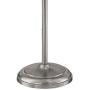 Maddox Modern Torchiere Floor Lamp Tall Satin Nickel Slim Profile Alabaster Glass Shade for Living Room Bedroom Uplight - 360 Lighting