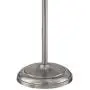 Maddox Modern Torchiere Floor Lamp Tall Satin Nickel Slim Profile Alabaster Glass Shade for Living Room Bedroom Uplight - 360 Lighting