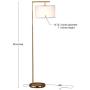 Brightech Montage Modern - Floor Lamp for Living Room Lighting - Bedroom & Nursery Standing Accent Lamp - Mid Century, 5 Tall Pole Light Overhangs Reading - with LED Bulb - Gold, Antique Brass