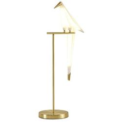 Table Lamp Art Deco Bird Paper Table Lamp Bedroom Living Room Lamp Stand Origami Light Study Bedside Reading Table Gold Desk Lamp Bedside Lamp (Color : Gold)