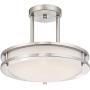 LB72131 LED Semi Flush Mount Ceiling Fixture, Antique Brushed Nickel Finish, 4000K Cool White, 1200 Lumens, Dimmable