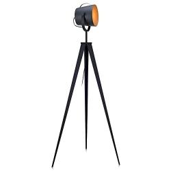 Versanora VN-L00020 Industrial Tripod Floor Lamps, Black/Gold