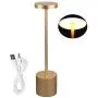 Wireless Desk Lamps,Cordless Table Lamp USB Rechargeable Battery Operated Energy Saving LED Bedside Lights for Living Room/Dining Restaurant/ Bedroom,Gold