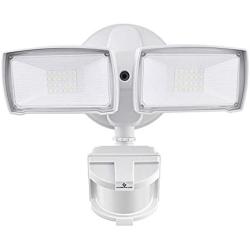 LED Security Lights, 28W 3000LM Motion Sensor Light Outdoor, GLORIOUS-LITE Super Bright 2 Head Outdoor Flood Light, 5500K, IP65 Waterproof, ETL Certified for Garage, Yard, Porch (NO Solar Power)