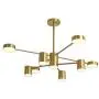 Hsyile KU300242 Modern Style Indoor Chandelier Light Fixtures,for Dining Room,Living Room,Kitchen,Office,Café,Restaurant,with Light Source - Brass Finish