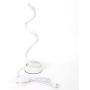Spiral Design LED Table Lamp Warm White 3000k Minimalist Desk Lamp Aluminum Alloy Acrylic Bedside Nightstand Lamps for Bedroom Office Living Room (White, White Light)