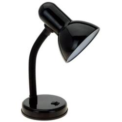 Simple Designs LD1003-BLK Basic Metal Flexible Hose Neck Desk Lamp, Black