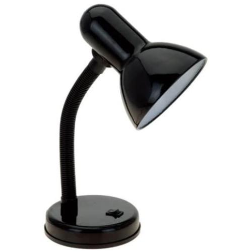 Simple Designs LD1003-BLK Basic Metal Flexible Hose Neck Desk Lamp, Black