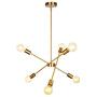 JHLBYL Sputnik Chandelier 6 Lights Gold Mid Century Pendant Lighting Vintage Industrial Ceiling Light for Kitchen Dining Room Living Room JHLBYL Sputnik Chandelier 6 Lights Gold Mid Century Pendant Lighting Vintage Industrial Ceiling Light for Kitchen Dining Room Living Room