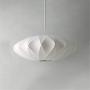 RUNNUP North Europe Designer Fabric Saucer Pendant Light Creatiion Postmodernism Ceiling Fixtures Hanging Lighting Lamp for Coffee Shop Teahouse Dining Room, 15.75