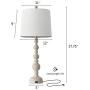 OYEARS USB Table Lamp Set 2 for Living Room Resin 27 3/4'' H Retro Table Lamp for Bedroom Vintage Table Lamp Bedside Traditional Rustic Table lamp