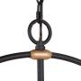 LOG BARN Farmhouse Chandelier for Kitchen Island, Orb Light Fixture, Black Gold Chandelier for Dining Room, Foyer and Bedroom, 20” Dia