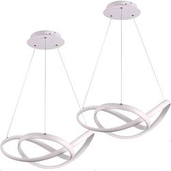 LightInTheBox Modern Chic LED Ring Chandelier Ceiling Pendant Light Hung Light Painting Lamp Fixture for Living Room Bedroom Dinning Room (2pc)