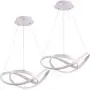 LightInTheBox Modern Chic LED Ring Chandelier Ceiling Pendant Light Hung Light Painting Lamp Fixture for Living Room Bedroom Dinning Room (2pc)