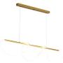 TFCF Modern LED Pendant Light with Remote Control Stepless Dimmable Contemporary Chandelier Gold 78W Adjustable Ceiling Fixture Wave Light for Dining Room & Kitchen Island (80cm/31.49Inch)