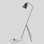 HAIXIANG Nordic Iron Living Room Tripod Floor Lamp Sofa Study Standing Lamp for Dining Room Bedside Rotatable Macarons Light Black