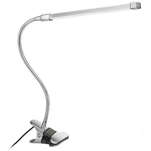 Eyocean Reading Light, Dimmable Clamp Light for Bed Headboard, Bedroom, Office Desk, 3 Modes & 10 Dimming Levels, Flexible Clip On Desk Lamp, Adapter Included, 8W, Silver Eyocean Reading Light, Dimmable Clamp Light for Bed Headboard, Bedroom, Office Desk, 3 Modes & 10 Dimming Levels, Flexible Clip On Desk Lamp, Adapter Included, 8W, Silver