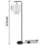 Eterbiz LED Floor Lamp Light-Tall Standing Modern Pole Light Industrial Light with Hanging Shade & Heavy Strong Iron Base Classic Industrial Light Without Bulb for Living Room and Bedroom