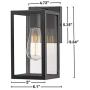 Bestshared Exterior Wall Light, Outdoor Wall Mount Lighting, 1-Light Outdoor Wall Sconce, Wall Lantern Fixture in Black Finish with Clear Glass(1 Pack)