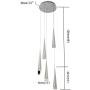 LightInTheBox Pendant Light Fixtures Ceiling Mount 5-Light Pendant Ceiling Fixture Modern Chrome Chandelier Raindrop Lamp Metal Acrylic Warm White for Living Room Dinning Room Bedroom (1PC)