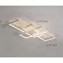 LED Modern Ceiling Light Flush Mount Square Fixture Living Room Lamp Dimmable with Remote Control Acrylic-Shade White Chandelier Pendant Lighting for Dining Room Bedroom Bathroom Kitchen Restroom