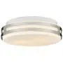 Autelo Modern Close to Ceiling Light Fixture, 12'' Glass Shade Flush Mount Light Fixture in Brushed Nickel Finish for Living Room Hallway Bedroom Foyer C3578 ST