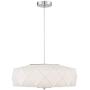 Glacier Brushed Nickel Pendant Chandelier 20'' Wide Modern White Geometric Shade 3-Light Fixture for Dining Room House Foyer Kitchen Island Entryway Bedroom Living Room - Possini Euro Design Glacier Brushed Nickel Pendant Chandelier 20'' Wide Modern White Geometric Shade 3-Light Fixture for Dining Room House Foyer Kitchen Island Entryway Bedroom Living Room - Possini Euro Design