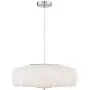 Glacier Brushed Nickel Pendant Chandelier 20'' Wide Modern White Geometric Shade 3-Light Fixture for Dining Room House Foyer Kitchen Island Entryway Bedroom Living Room - Possini Euro Design