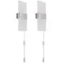Lightess Modern Wall Sconces Plug in, 12W Up Down LED Wall Lights Acrylic Wall Lamp for Living Room Bedroom Corridor, Cool White, Set of 2