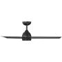 Mocha Indoor/Outdoor 3-Blade Smart Compatible Ceiling Fan 54in Matte Black with 3000K LED Light Kit and Remote Control with Wall Cradle. Works with iOS/Android, Alexa, and Google Assistant.