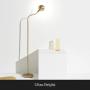 Brightech Regent - LED Reading, Craft & Task Floor Lamp - Free Standing Modern Pole Light with Adjustable Gooseneck - Tall, Bright Office Light Goes Over Desk or Lash Bed - Antique Brass / Gold