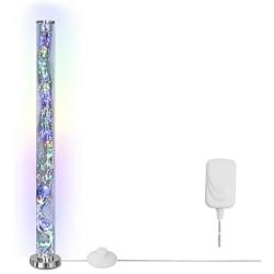 Clear Column Floor Lamp，LKUA Modern LED Corner Standing Tube Floor Lamp, Decorative Elegant Design LEDs Fairy Firefly String Floor Lights for Living Room,Bed Room,Office(42''RGB Color）