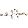 Nordic 9 Lights Sputnik Chandelier,Adjustable Branches Brass Hanging Ceiling Light Fixture,Magic Bean Chandelier,Vintage Pendant Lighting for Dining Room Living Room Kitchen-Yellow 9 Lights