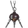 Peacock Glass Bronze Tiffany Pendant Chandelier 20'' Wide Modern Stained Glass 3-Light Fixture for Dining Room House Foyer Kitchen Island Entryway Bedroom Living Room - Robert Louis Tiffany