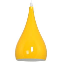 Art Deco Pendant Light E26/27 Base Pendant Light Shade Lamp Fixture Modern Ceiling Hanging Light Dining Room Light Black Metal Pendant Lamp Shades (60W, Lemon Yellow)